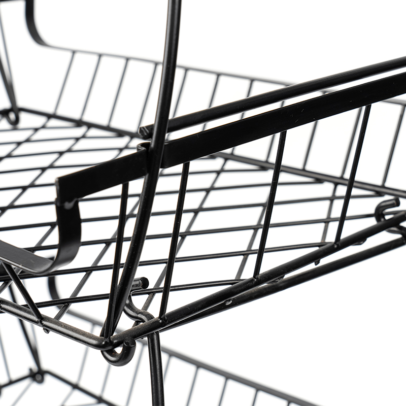 ローリングホイール付き4段積み重ね可能なフルーツ&野菜バスケット