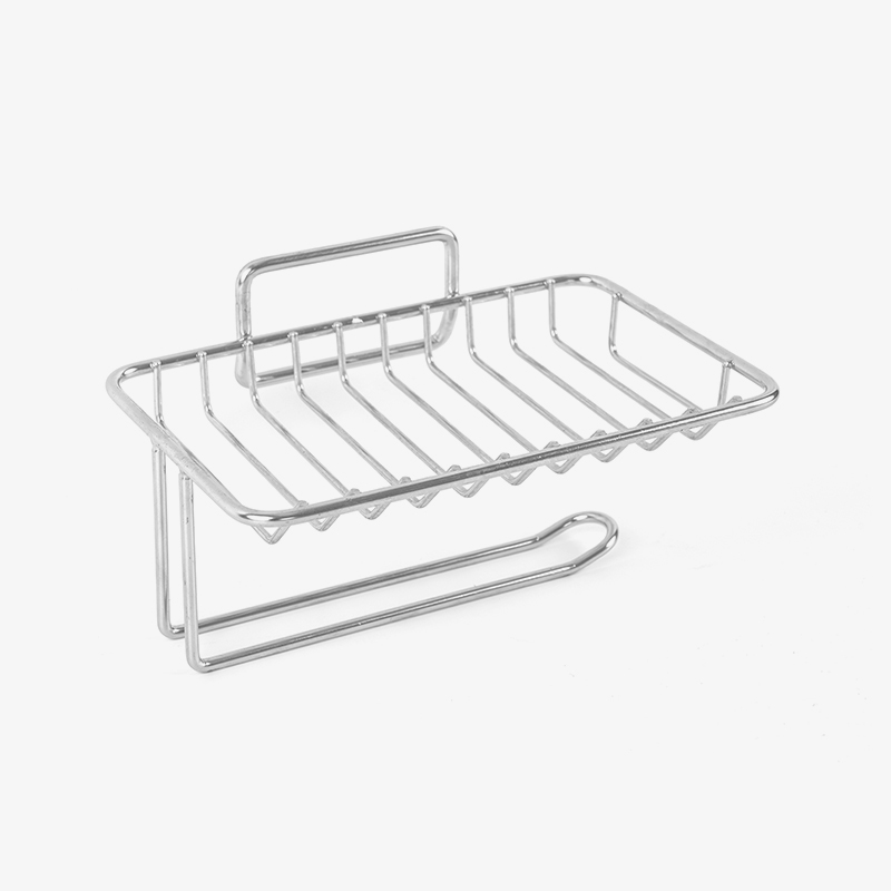 セルフドレナージ&ステンレススチールスタンド付きセラミックソープディッシュ