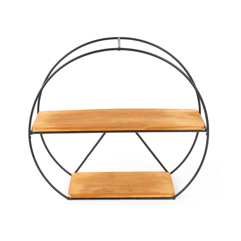 キッチン用のゴールデンウォールシェルフとハンギングストレージバスケット